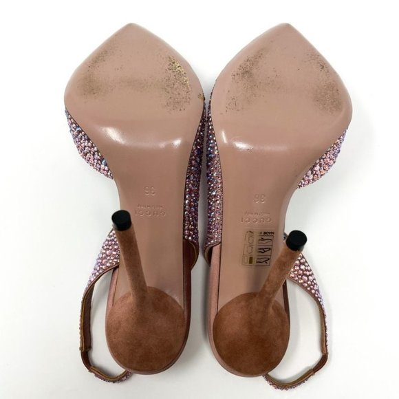 Gucci Pink Embellished Heels - Picture 11 of 12